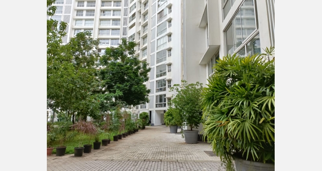 2.5 BHK semi furnished flat for lease in Godrej The Trees