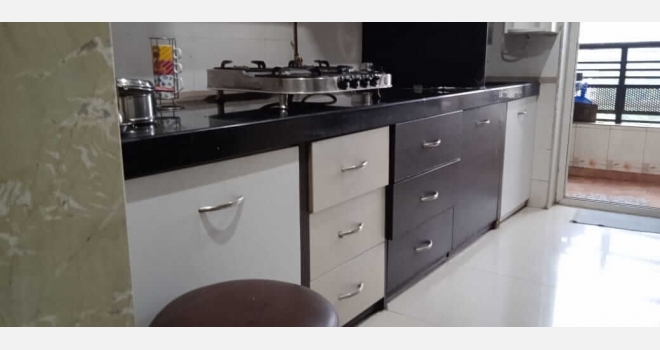 3 BHK fully furnished interior done up flat in chandivali for rent