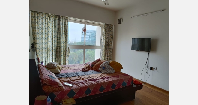 2.5 BHK semi furnished flat for lease in Godrej The Trees
