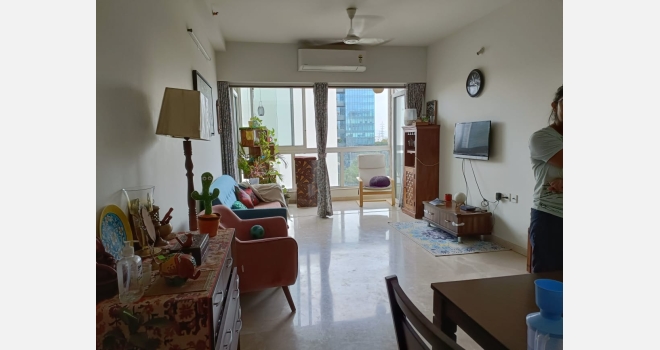 2.5 BHK semi furnished flat for lease in Godrej The Trees