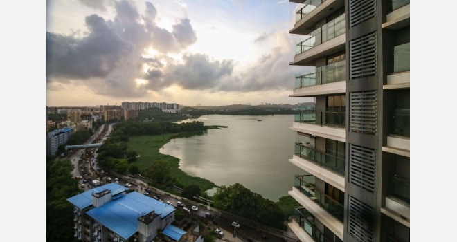3 BHK for lease in iconic tower of Lake Front Solitaire, Powai