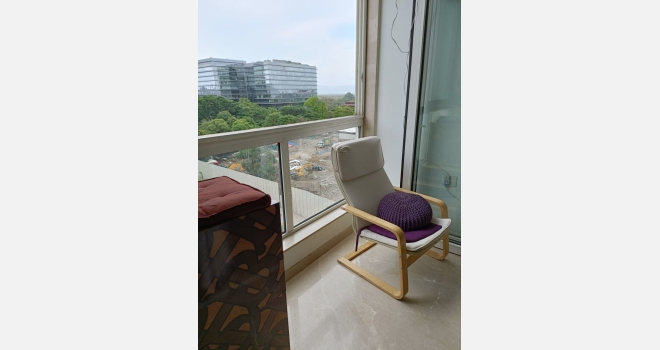 2.5 BHK semi furnished flat for lease in Godrej The Trees