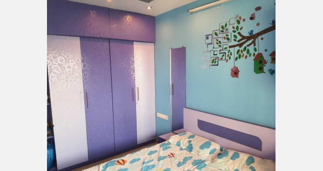 3 BHK interior done up flat in Nahar Amrit Shakti