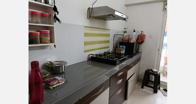 2.5 BHK semi furnished flat for lease in Godrej The Trees