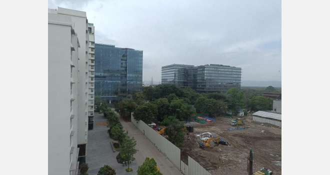 2.5 BHK semi furnished flat for lease in Godrej The Trees