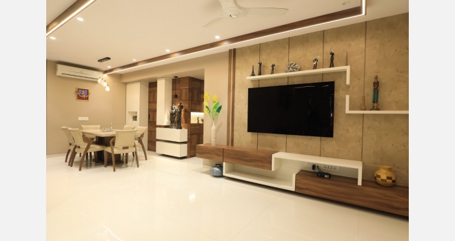3 BHK resale flat interior done up in Hiranandani Gardens, Powai