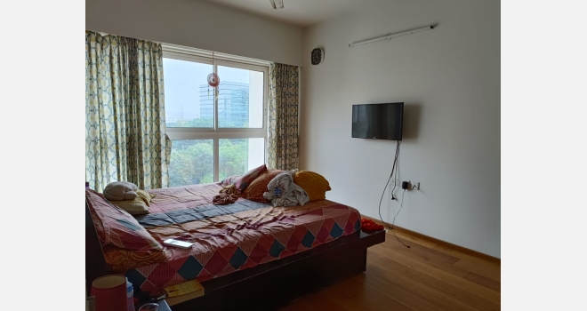 2.5 BHK semi furnished flat for lease in Godrej The Trees